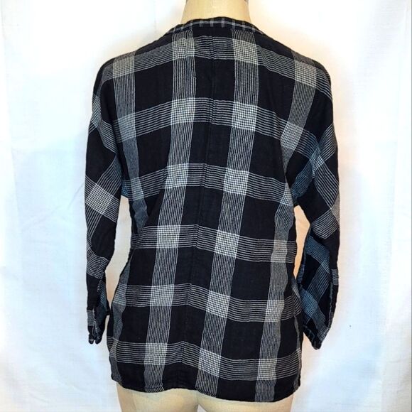 Madewell Boheme Popover Hayden Plaid Peplum Top Size XS - Picture 2 of 6